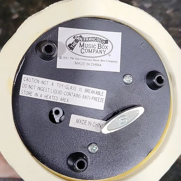 Rare Vintage The San Francisco Music Box Company Purple Rose Glitter Snow Globe - Picture 5 of 6